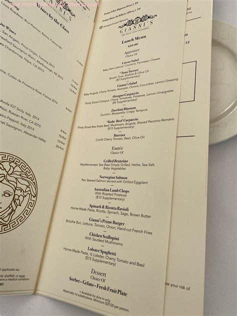 stay at versace mansion|versace mansion menu.